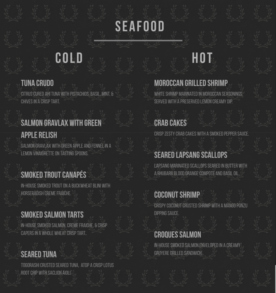 Seafood Hors D'oeuvres